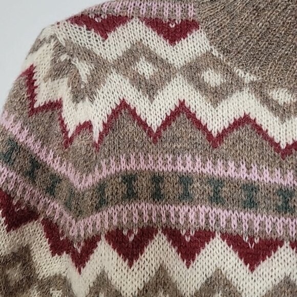 Daniel Laurent Womens 100% Shetland Wool Sweater Size S Fair Isle Scandi Nordic - Picture 3 of 12